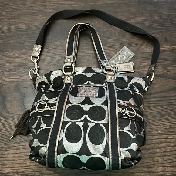 Coach poppy 2 way sparkle purse